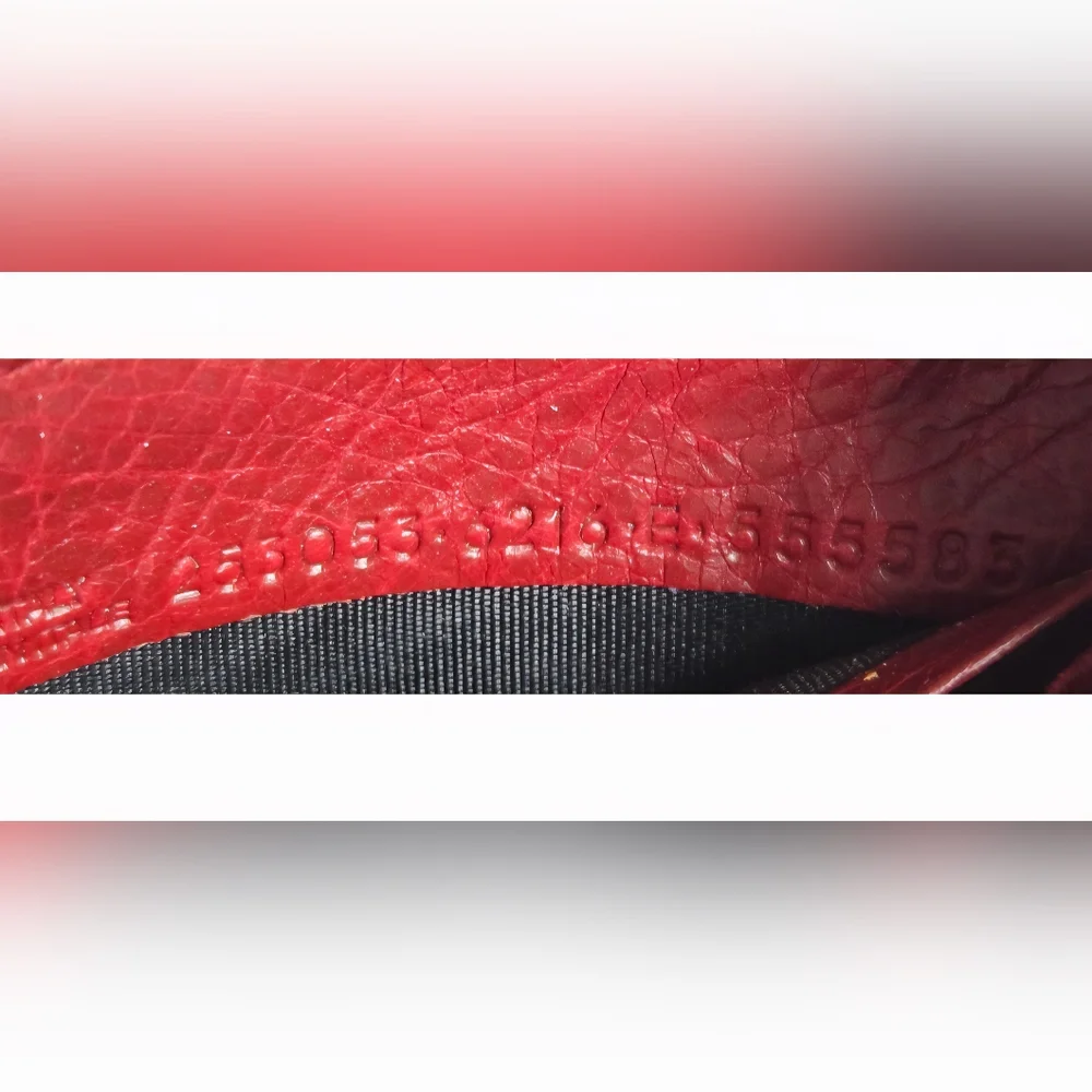 Balenciaga Red Wallet with Gold Accents - Picture 15 of 15